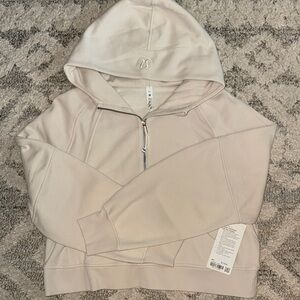 Lululemon Scuba Oversized Half-Zip Hoodie in the color Bone.